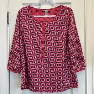 Banana Republic Print Work Blouse sz.L